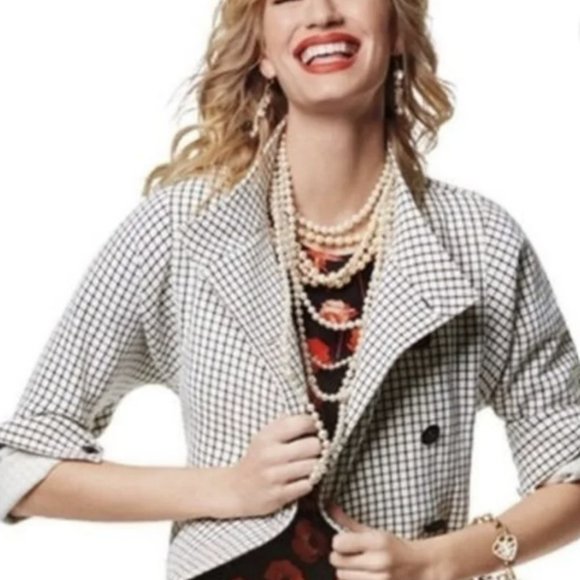 Size XXS: CAbi Osaka Nights Window Pane Blazer Style 3173 - NWOT - Picture 2 of 4